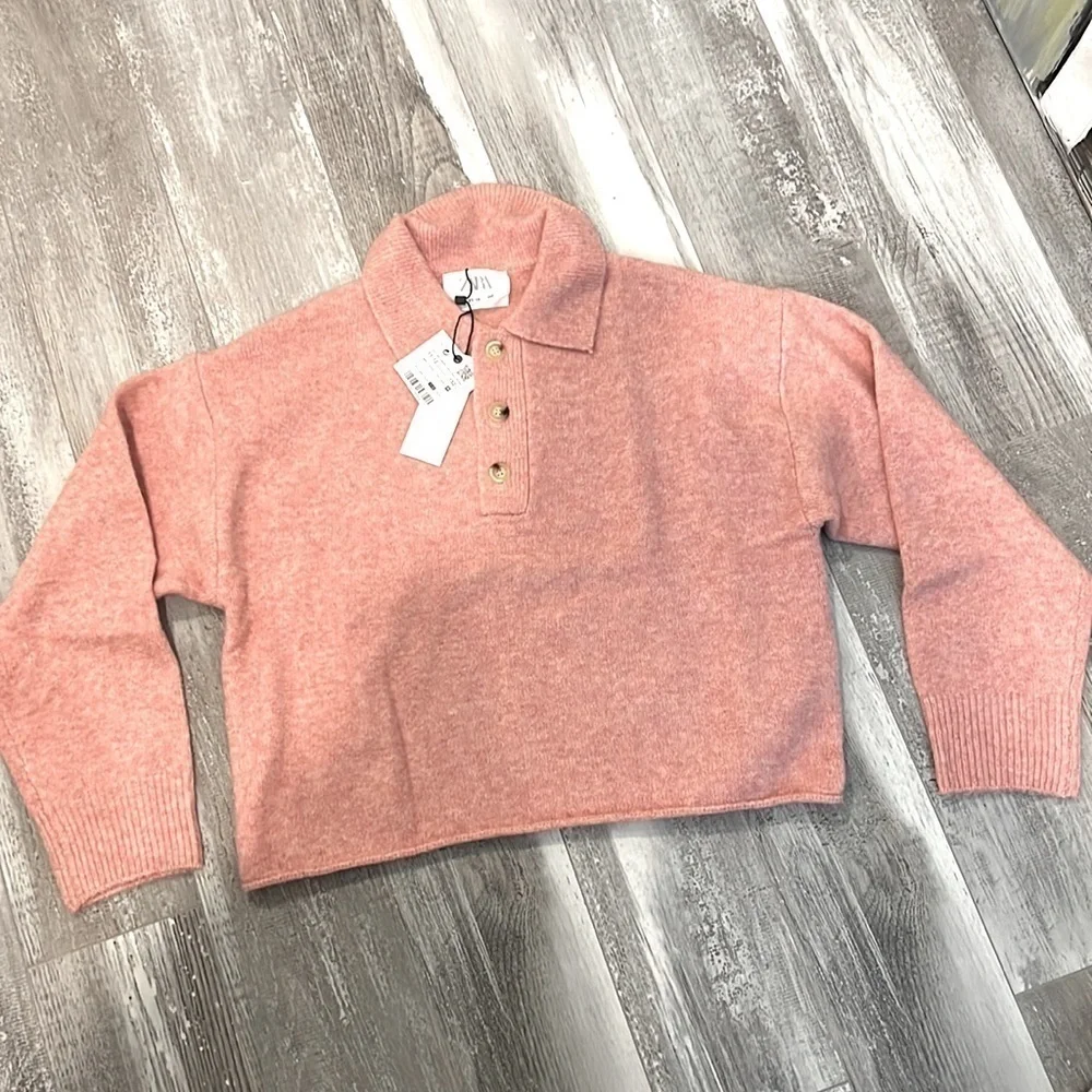 Zara Knit Polo Sweater